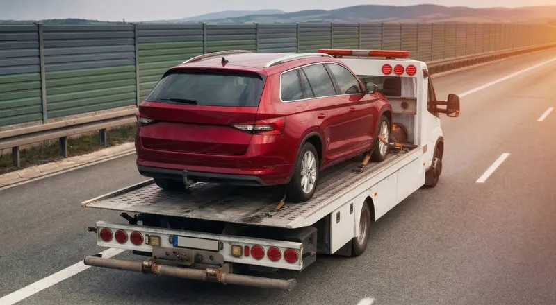 Guincho para carros em Aracaju – carro sendo carregado em plataforma